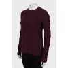 Knitted sweater with decor on the sleeves