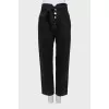 High waist straight jeans