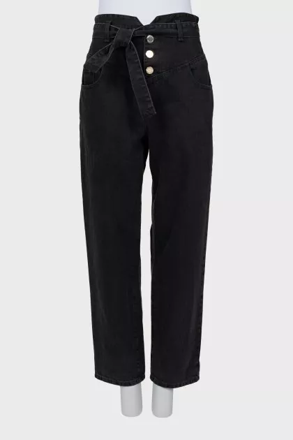 High waist straight jeans
