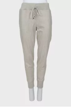Gray wool joggers