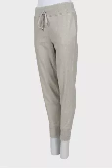 Gray wool joggers
