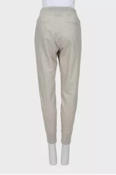 Gray wool joggers