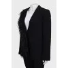Jacket decorated with feathers
