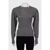 Long sleeve with voluminous sleeves and lurex