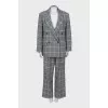 Checkered suit with palazzo pants