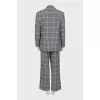 Checkered suit with palazzo pants