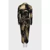 Jumpsuit with gold print