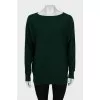 Green cashmere sweater