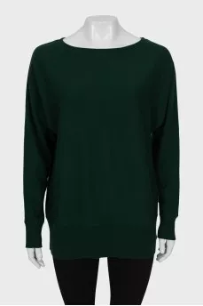 Green cashmere sweater