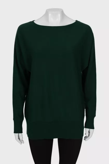 Green cashmere sweater