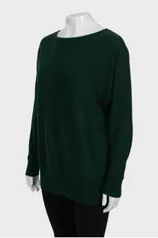Green cashmere sweater