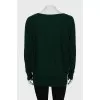 Green cashmere sweater
