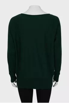 Green cashmere sweater