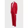 Red printed suit