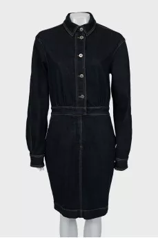 Dark blue denim dress