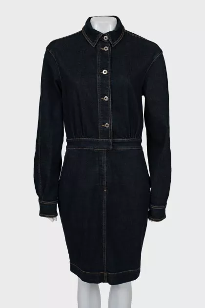 Dark blue denim dress