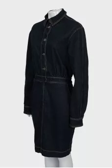 Dark blue denim dress