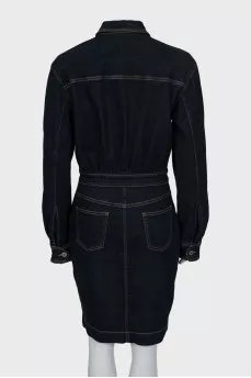 Dark blue denim dress