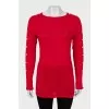 Red long sleeve with gold buttons