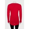 Red long sleeve with gold buttons