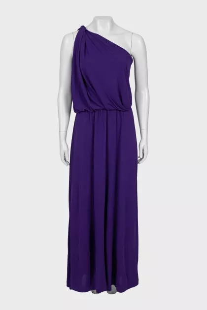 Purple One Shoulder Maxi Dress