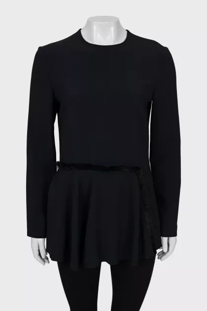 Fitted blouse with fringe