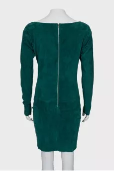 Замшевое платье на молнии
