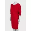 Asymmetrical wool dress