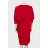 Asymmetrical wool dress