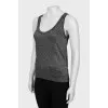 Silver slim fit tank