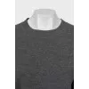 Sweater with printed sleeves