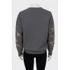 Sweater with printed sleeves