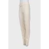 Cashmere trousers with elastic