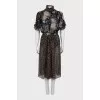 Sheer dress with frills
