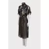 Sheer dress with frills