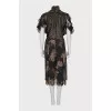 Sheer dress with frills