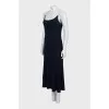 Knitted dress with pearl straps