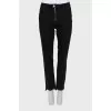 Slim fit jeans with raw hem