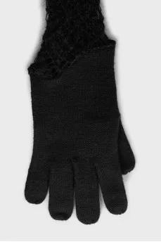 Long knitted gloves