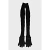 Long knitted gloves
