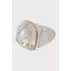 Clear crystal ring