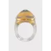 Clear crystal ring