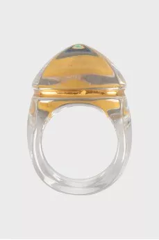 Clear crystal ring