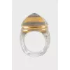Clear crystal ring