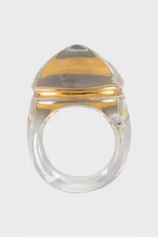 Clear crystal ring