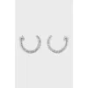 Round earrings with stones
