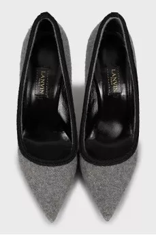 Textile high heel shoes