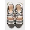Shiny high heel sandals