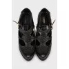 Perforated Ankle Boots
