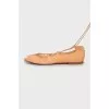 Suede ballet flats with ties